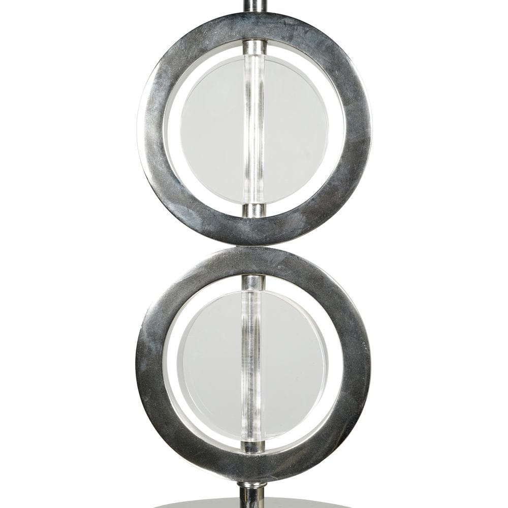 Authentic Models Art Deco Circle Lamp Circular Double, Silver