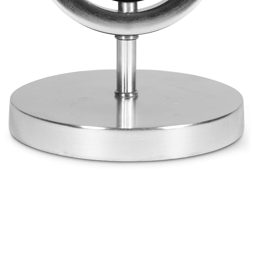 Authentic Models Art Deco Circle Lamp Circular Single, Silver