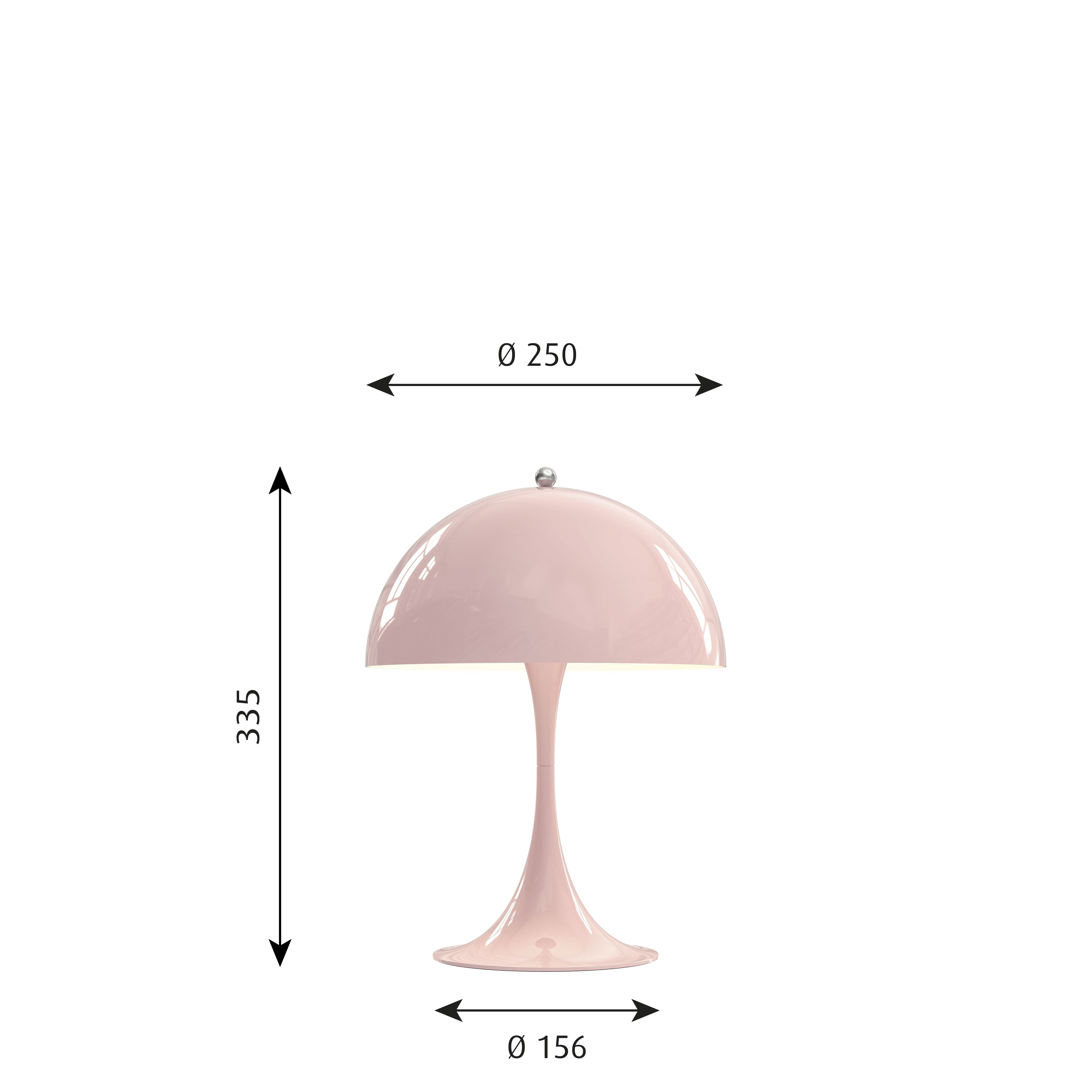 Louis Poulsen Panthella 250 Table Lamp Led 27 K, Pale Rose