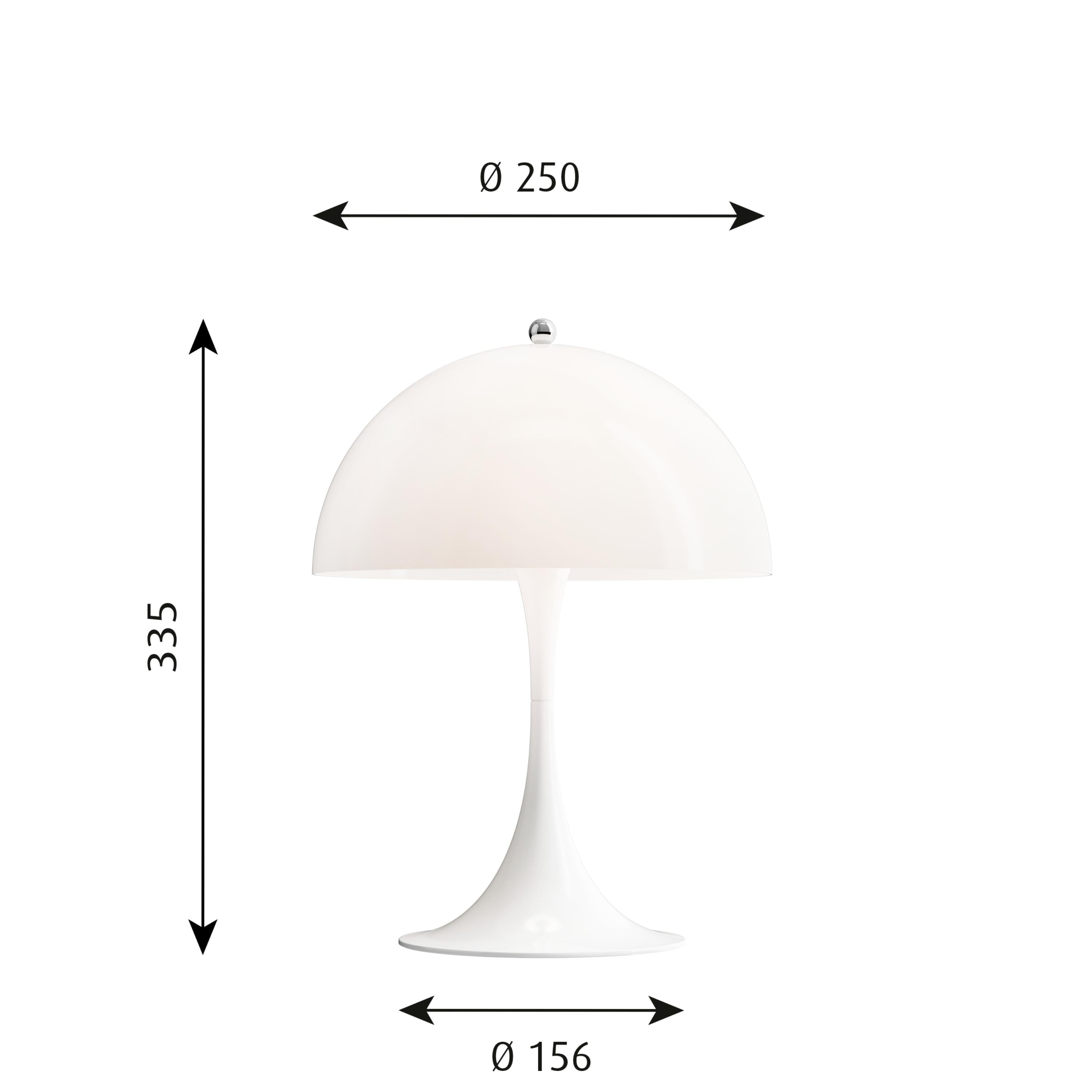 Louis Poulsen Panthella 250 Table Lamp Led 27 K V2, Opal White Acrylic
