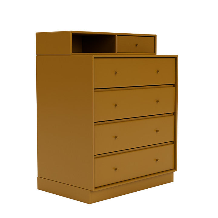 Montana Keep Chest Of Drawers With 7 Cm Plinth, Amber Yellow