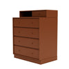 Montana Keep Chest Of Drawers With 7 Cm Plinth, Hazelnut Brown