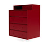 Montana Keep Chest Of Drawers With Suspension Rail, Beetroot Red