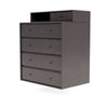 Montana Keep Chest Of Drawers With Suspension Rail, Coffee Brown