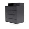 Montana Keep Chest Of Drawers With Suspension Rail, Carbon Black