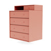 Montana Keep Chest Of Drawers With Suspension Rail, Rhubarb Red