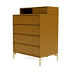 Montana Keep Chest Of Drawers With Legs, Amber/Brass