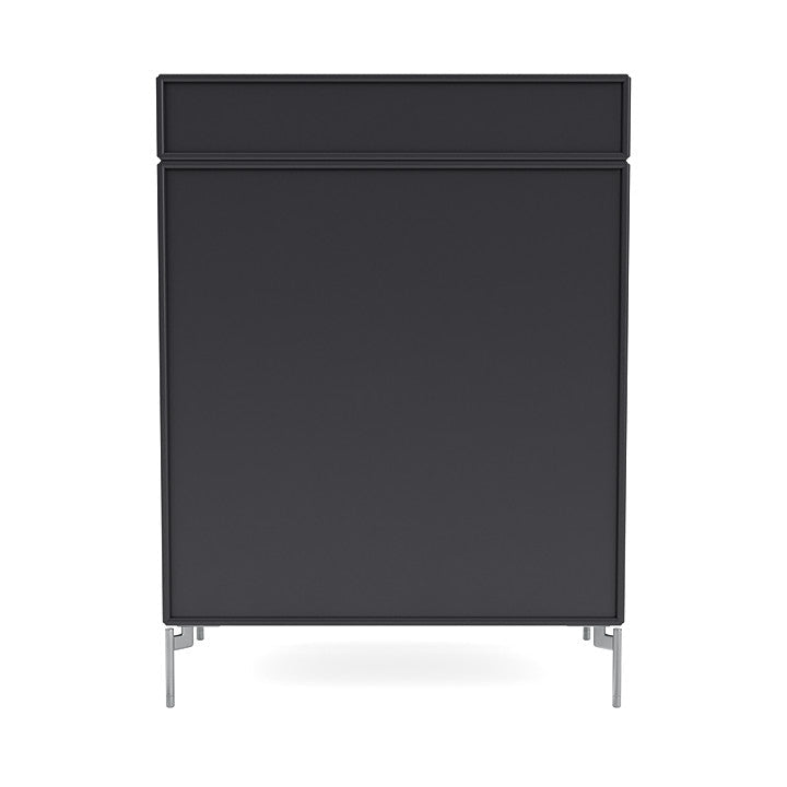 Montana Keep Chest Of Drawers With Legs, Anthracite/Matt Chrome