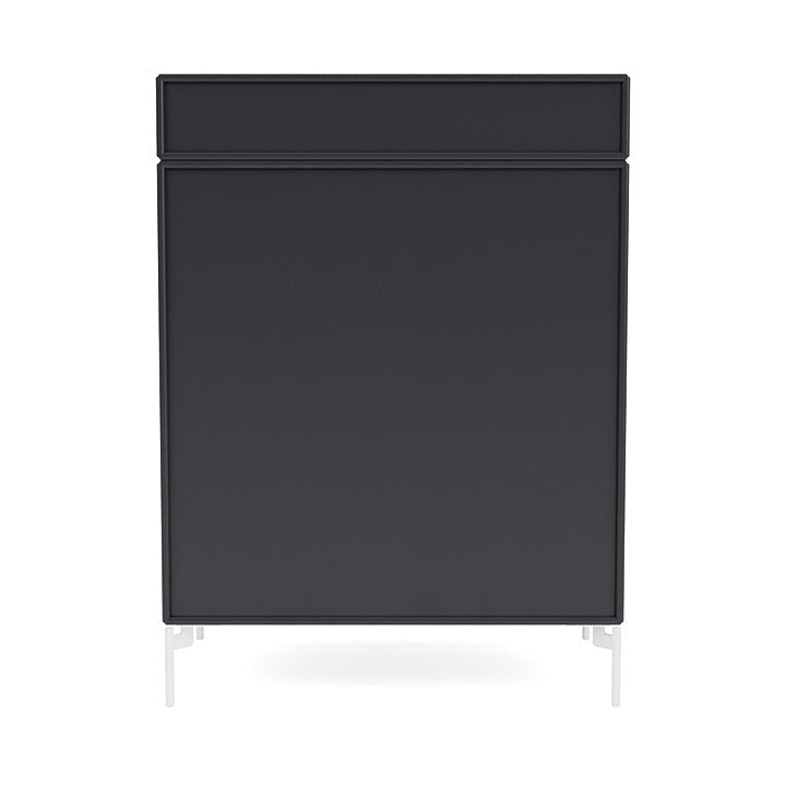 Montana Keep Chest Of Drawers With Legs, Anthracite/Snow White