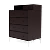 Montana Keep Chest Of Drawers With Legs, Balsamic/Snow White