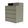 Montana Keep Chest Of Drawers With Legs, Fennel/Snow White