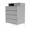 Montana Keep Chest Of Drawers With Legs, Fjord/Snow White