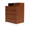 Montana Keep Chest Of Drawers With Legs, Hazelnut/Snow White