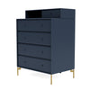 Montana Keep Chest Of Drawers With Legs, Juniper/Brass