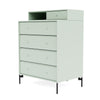 Montana Keep Chest Of Drawers With Legs, Mist/Black