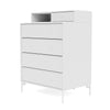 Montana Keep Chest Of Drawers With Legs, New White/Snow White