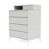 Montana Keep Chest Of Drawers With Legs, Nordic/Snow White