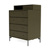 Montana Keep Chest Of Drawers With Legs, Oregano/Black