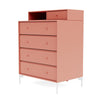 Montana Keep Chest Of Drawers With Legs, Rhubarb/Snow White