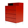 Montana Keep Chest Of Drawers With Legs, Rosehip/Snow White