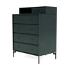 Montana Keep Chest Of Drawers With Legs, Black Jade/Black