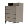 Montana Keep Chest Of Drawers With Legs, Truffle/Black