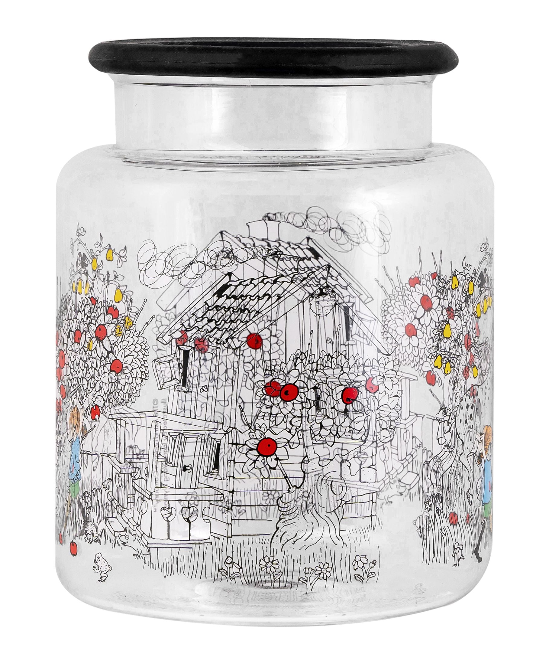 Muurla Pippi Longstocking Glass Jar With Silicone Lid