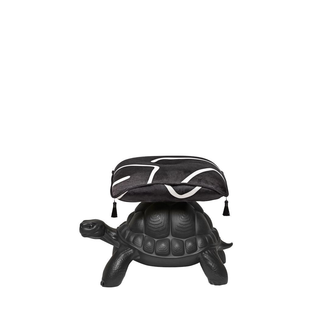 Qeeboo Turtle Carry Puff, Black
