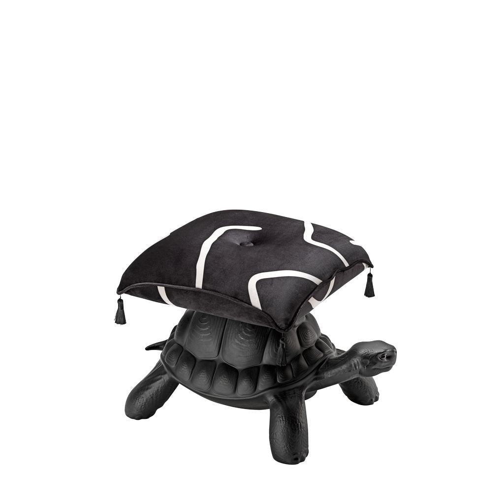 Qeeboo Turtle Carry Puff, Black