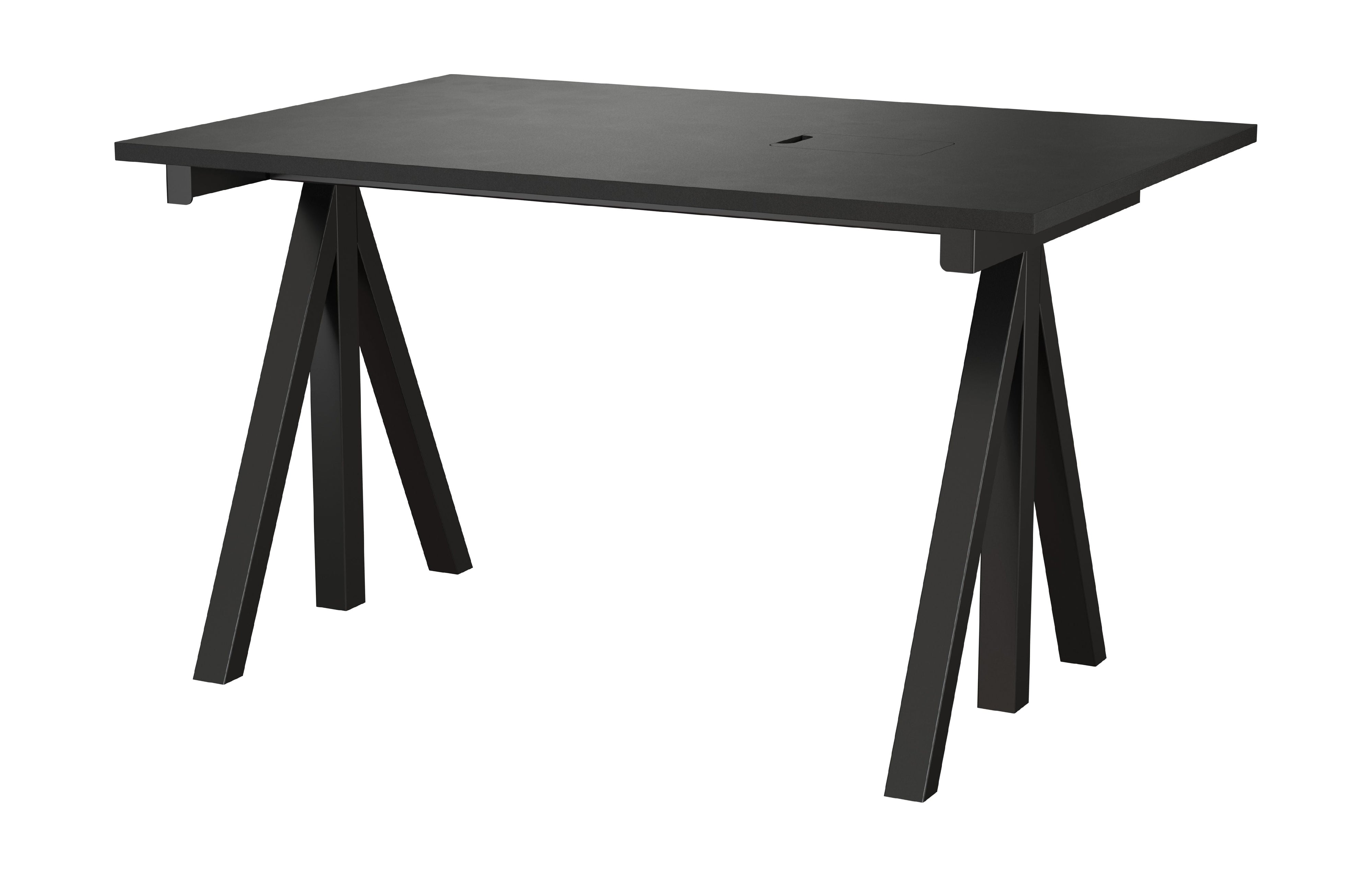 String Furniture Works Work Table 78x120 Cm, Black/Black
