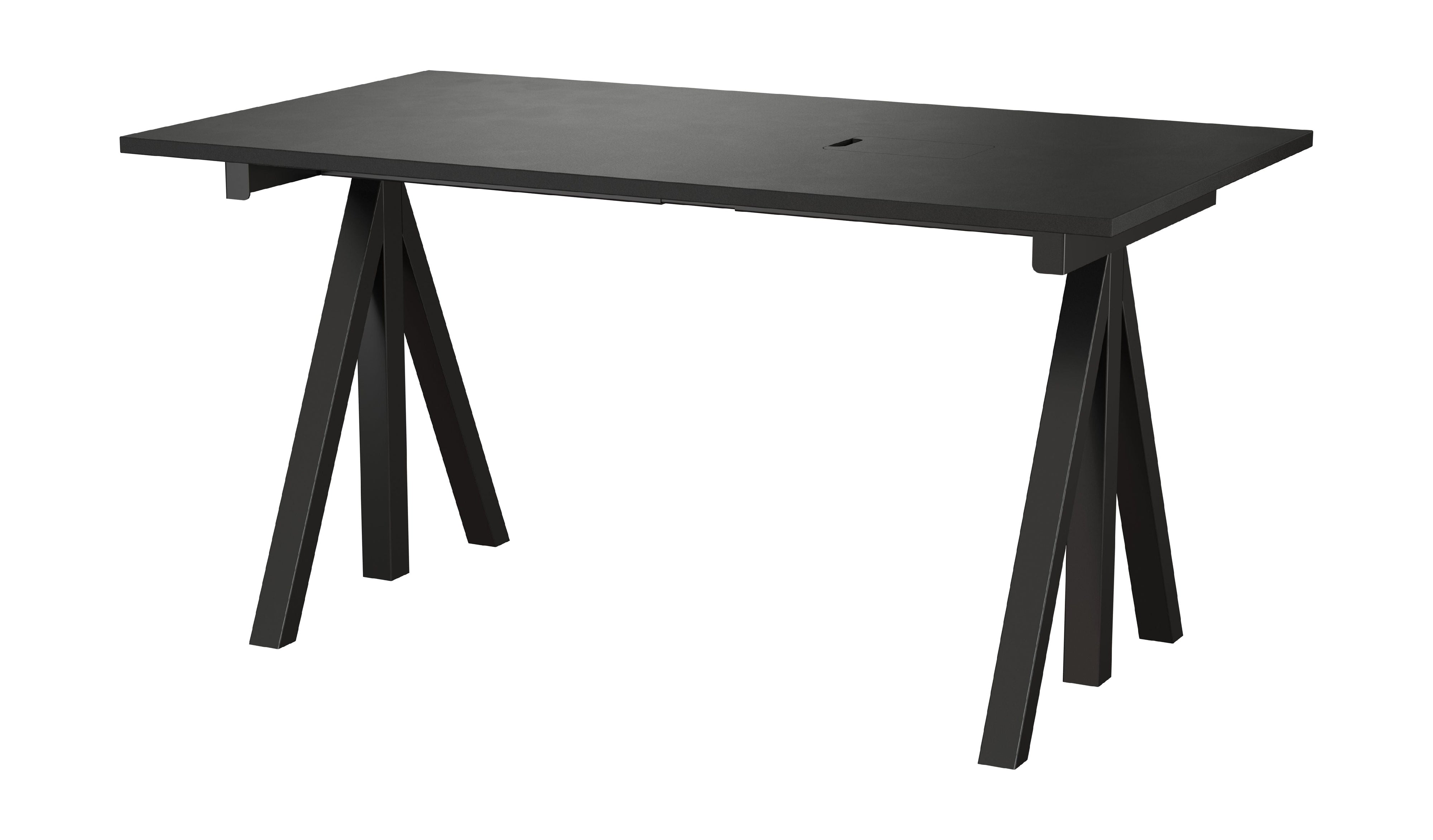 String Furniture Works Work Table 78x140 Cm, Black/Black