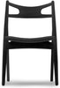 Carl Hansen Ch29 P Sawbuck Chair, Black Oak/Black Leather