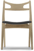 Carl Hansen Ch29 P Sawbuck Chair, Soaped Oak/Black Leather