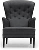  Fh419 Heritage Chair Black Oak/Dark Gray Fabric