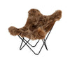 Cuero Iceland Mariposa Butterfly Chair, Wild Brown/Black