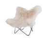 Cuero Iceland Mariposa Butterfly Chair, Wild White/Black