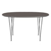 Fritz Hansen Superellipse™ Dining Table Chrome/Grey Fenix Laminates, 135x90 Cm