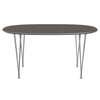 Fritz Hansen Superellipse™ Dining Table Chrome/Grey Fenix Laminates, 150x100 Cm