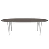 Fritz Hansen Superellipse™ Dining Table Chrome/Grey Fenix Laminates, 240x120 Cm