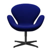 Fritz Hansen Swan™ Lounge Chair, Black Lacquered/Comfort Blue (66008)