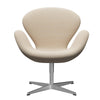  Swan™ Lounge Chair Satin Brushed Aluminium/Sunniva Cream/Sand