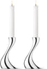 Georg Jensen Cobra Candle Holder Silver 16 Cm, 2 Pcs.