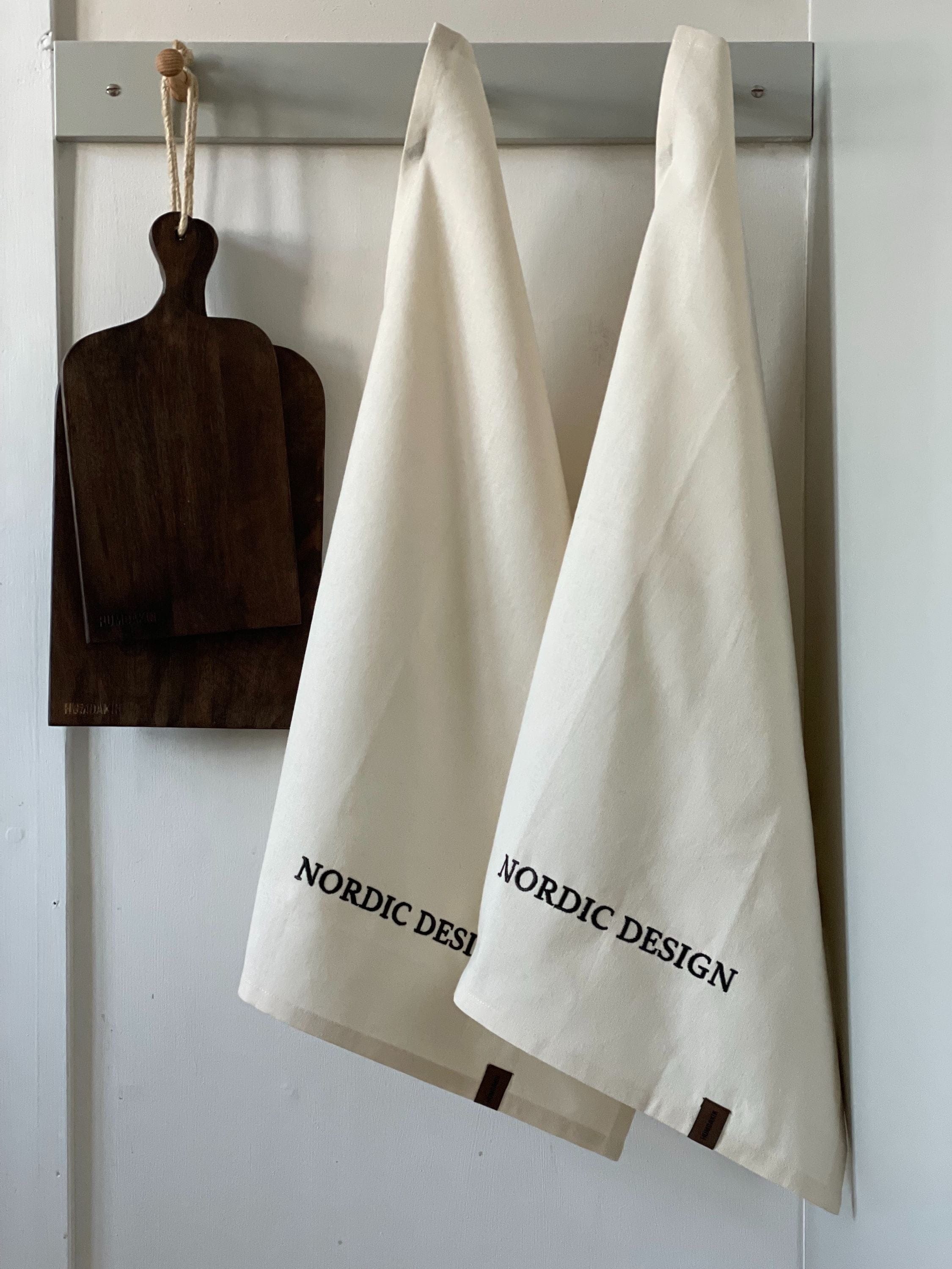 Humdakin Nordic Design Tea Towel Set Of 2, Shell