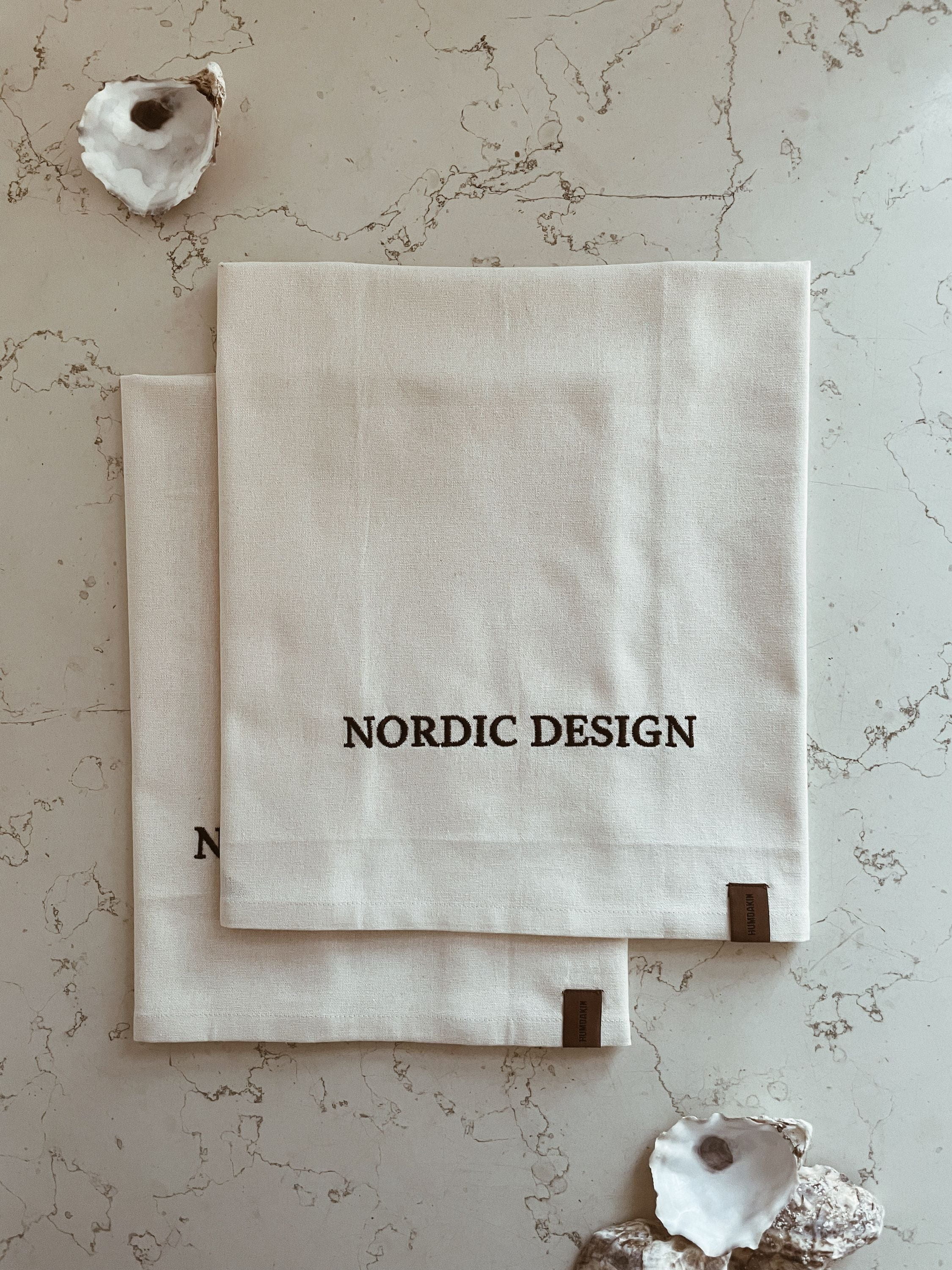 Humdakin Nordic Design Tea Towel Set Of 2, Shell