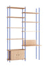 Moebe Shelving System S.255.2.E, Oak/Deep Blue