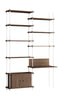 Moebe Shelving System S.255.2.E, Smoked Oak/White