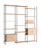 Moebe Shelving System S.255.3.B, Oak/Black