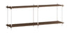 Moebe Shelving System S.65.2.B, Smoked Oak/White