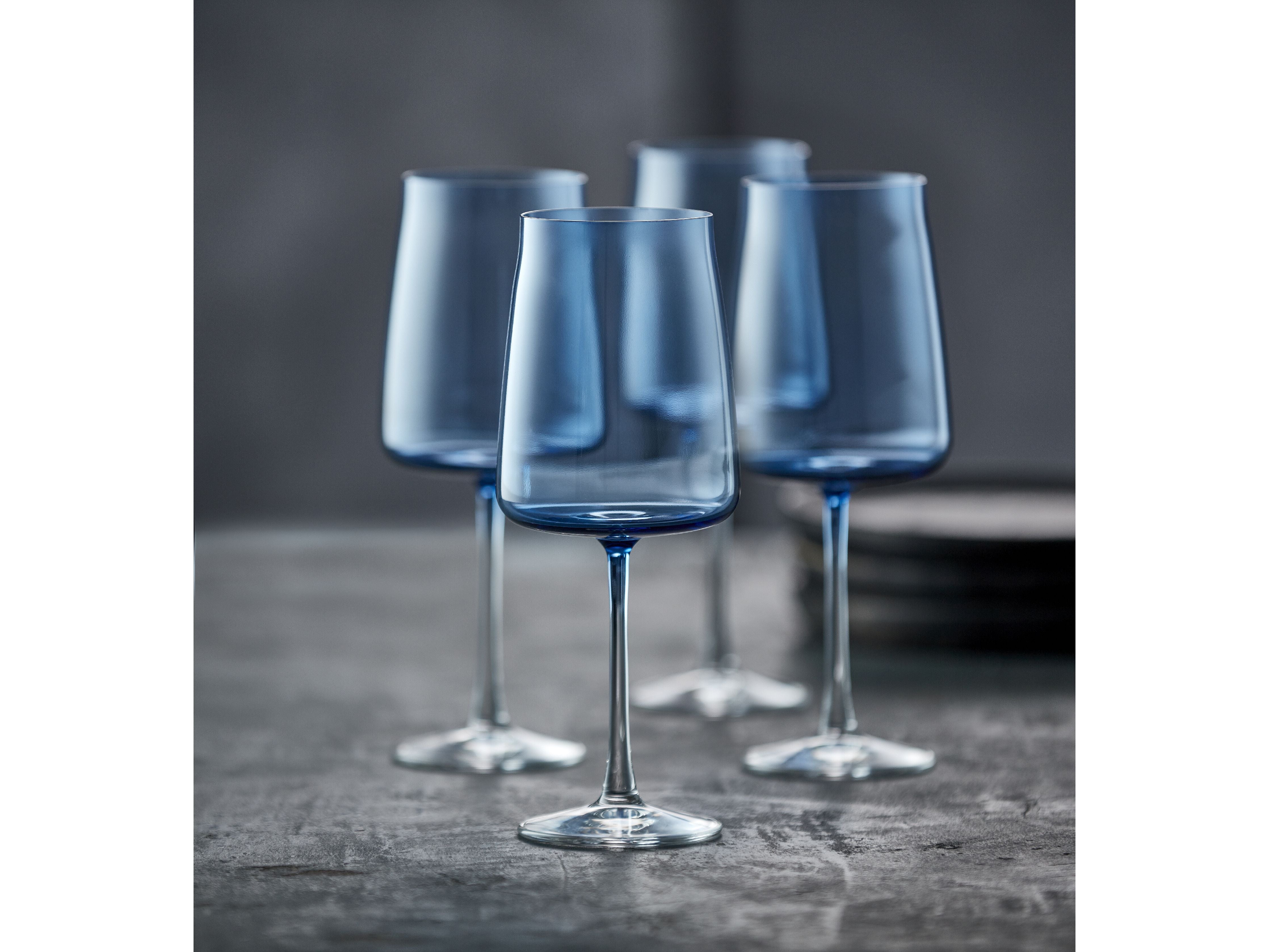 Lyngby Glas Krystal Zero Red Wine Glass 54 Cl 4 Pcs, Blue