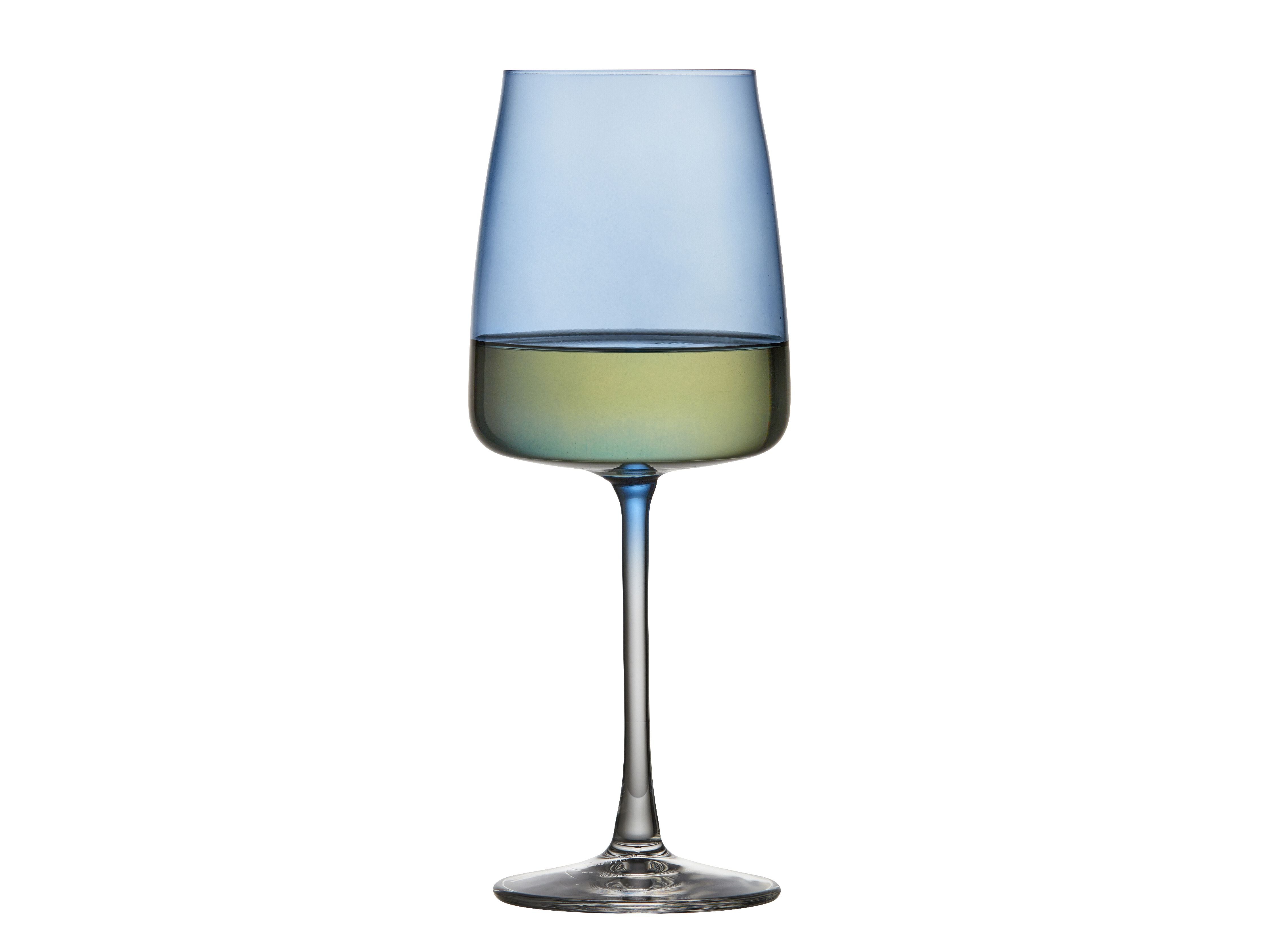 Lyngby Glas Krystal Zero White Wine Glass 43 Cl 4 Pcs, Blue